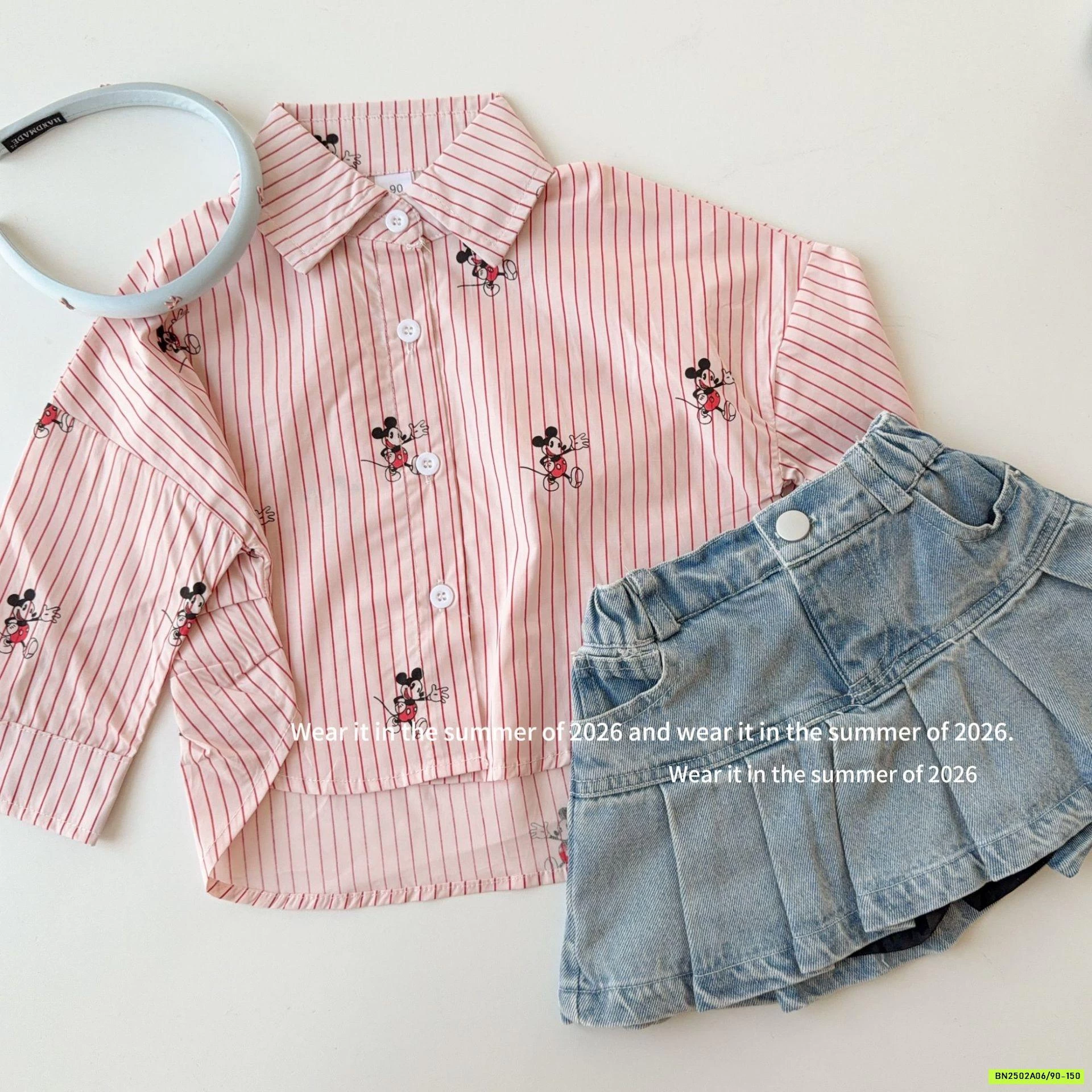 CHÂN VÁY JEANS XẾP LY T&Q KIDS