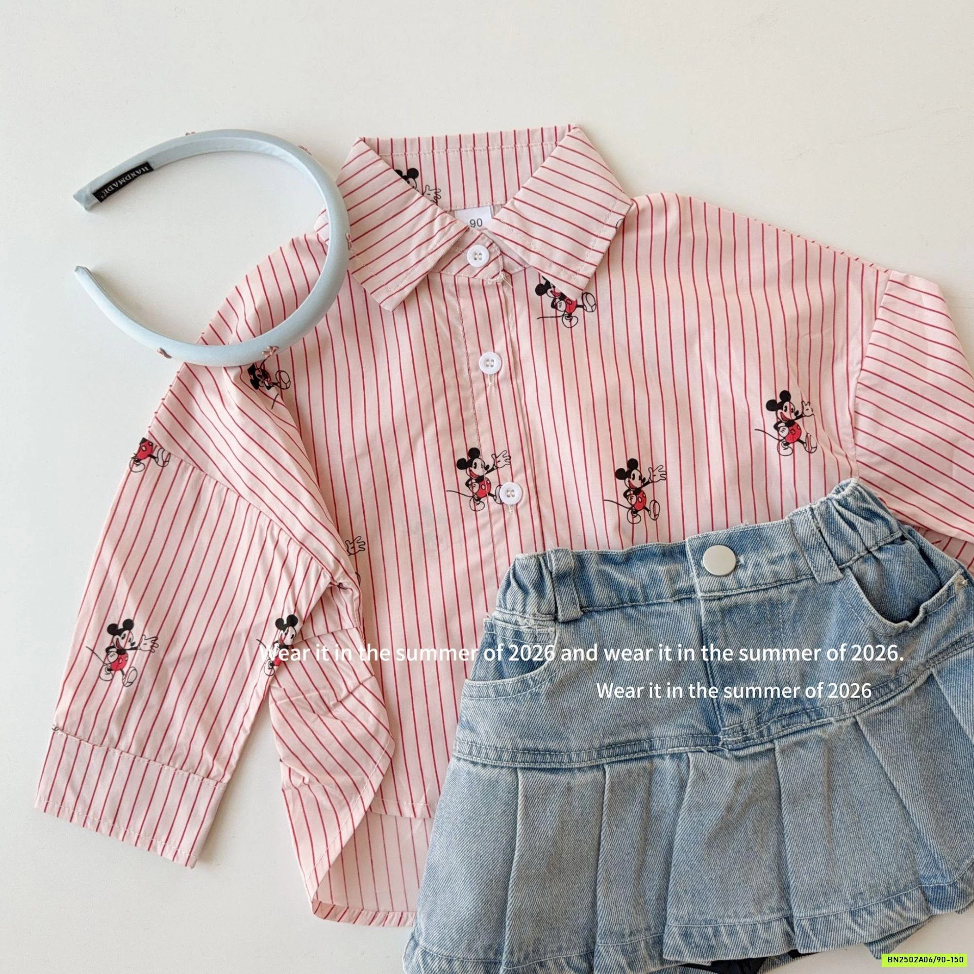 CHÂN VÁY JEANS XẾP LY T&Q KIDS