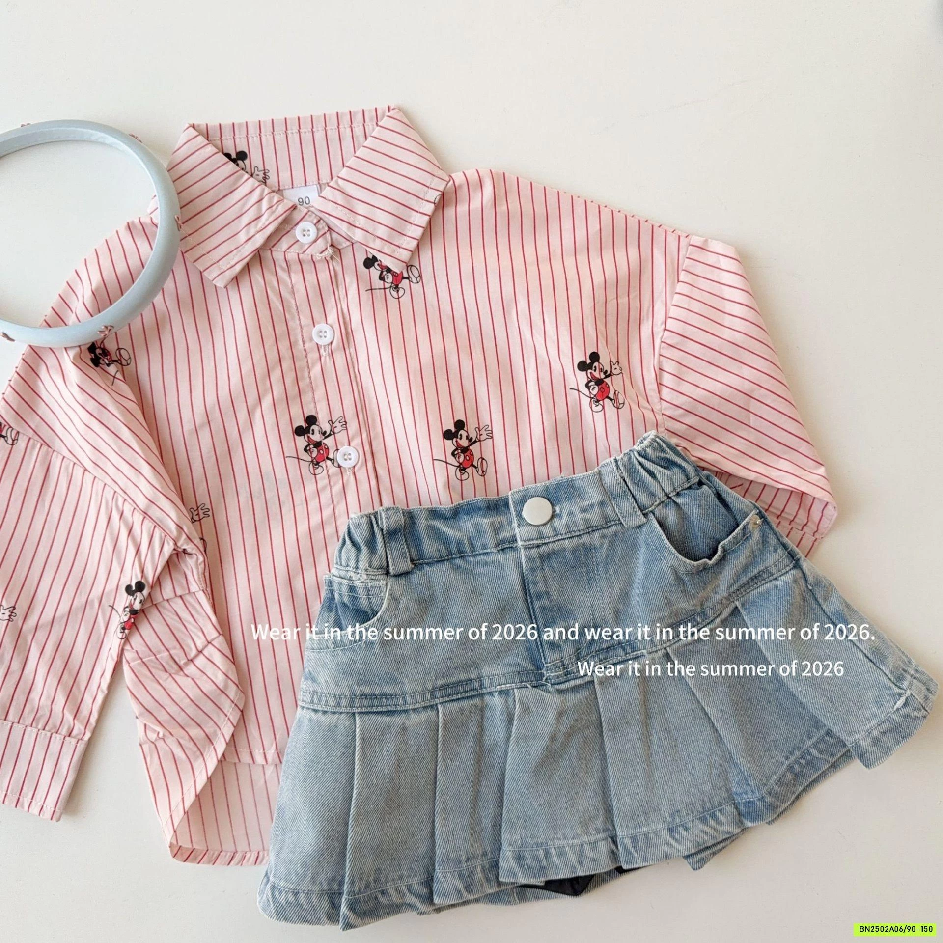 CHÂN VÁY JEANS XẾP LY T&Q KIDS