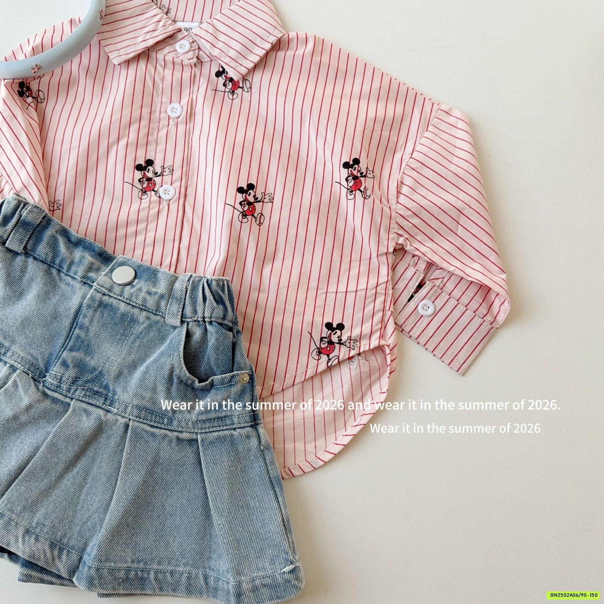 CHÂN VÁY JEANS XẾP LY T&Q KIDS