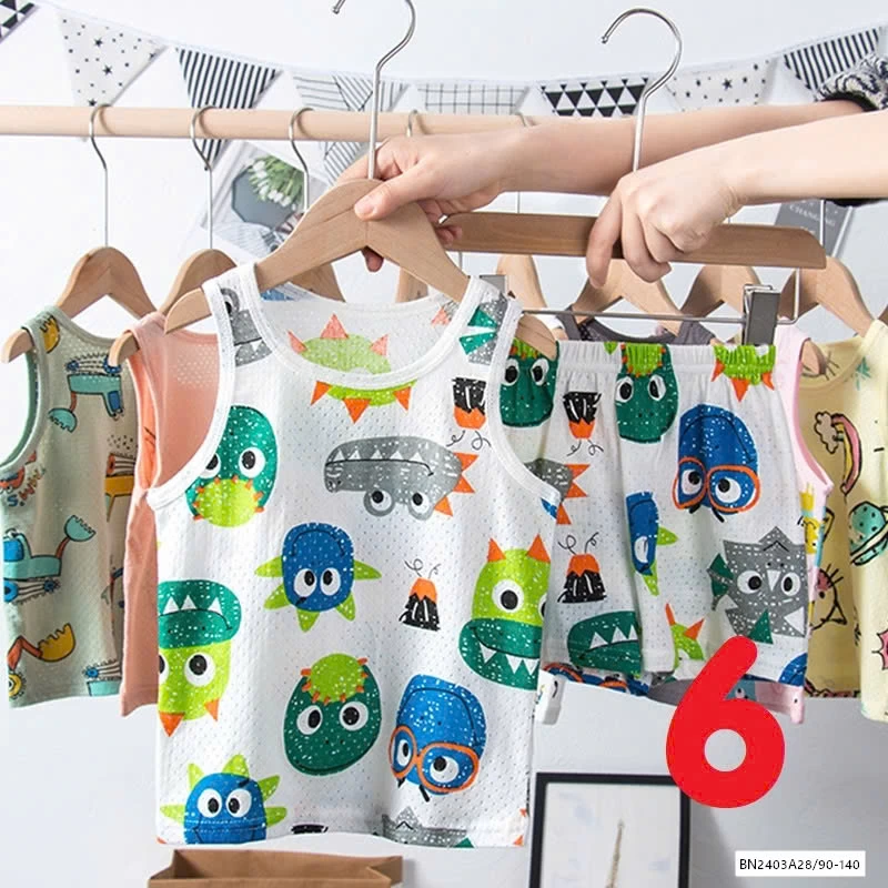 BỘ COTTON LỖ SÁT NÁCH HỌA TIẾT