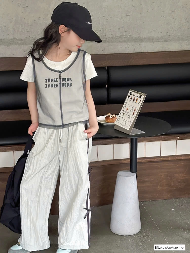 ÁO LƯỚI MIX QUẦN SUÔNG NƠ SZ ĐẠI