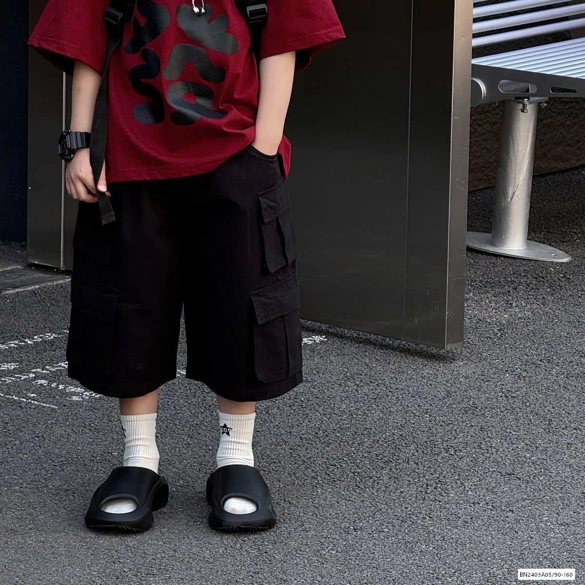 ÁO ĐỎ IN CHỮ MIX SHORT TÚI HỘP