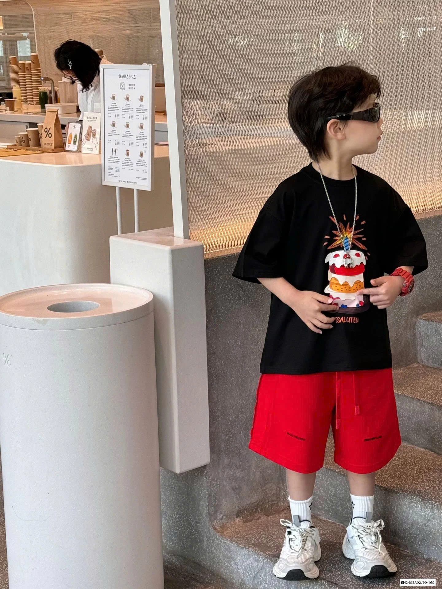 ÁO BÁNH SN MIX SHORT ĐỎ