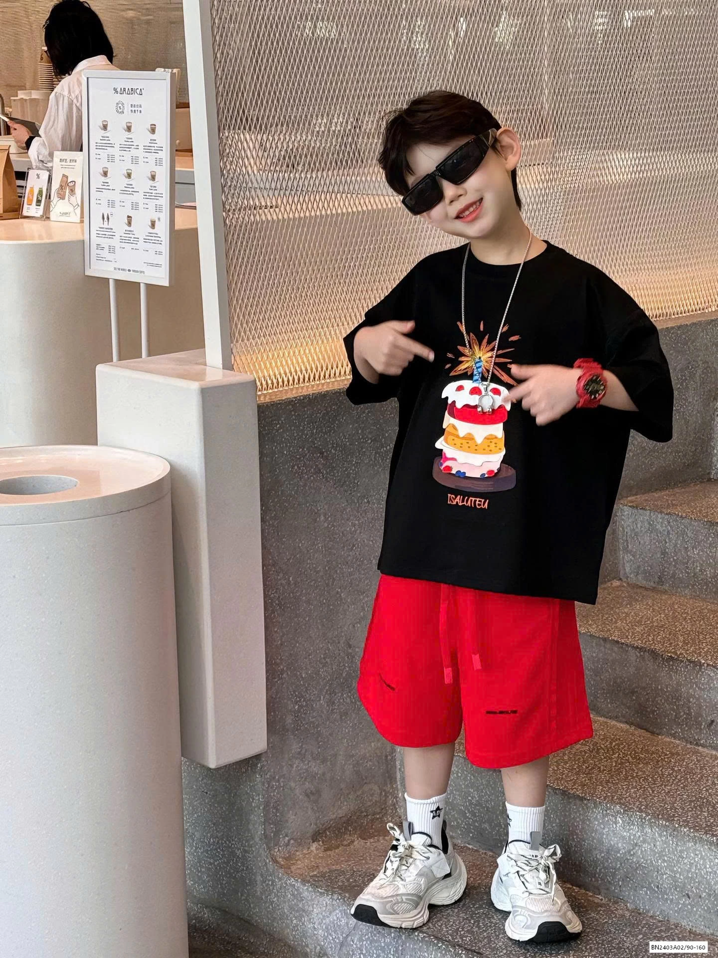 ÁO BÁNH SN MIX SHORT ĐỎ