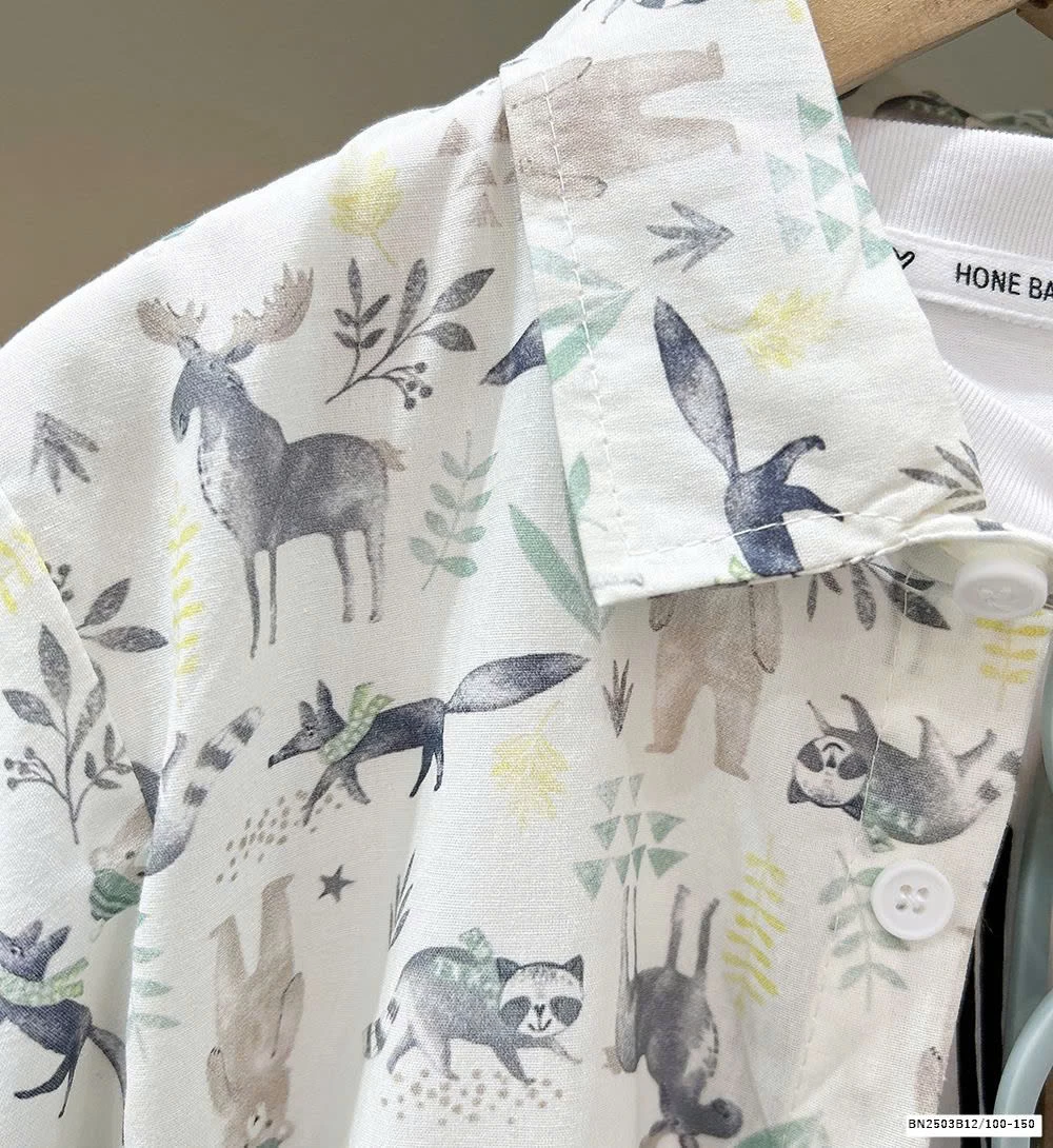 ÁO SƠ MI HỌA TIẾT ĐI BIỂN KACADY