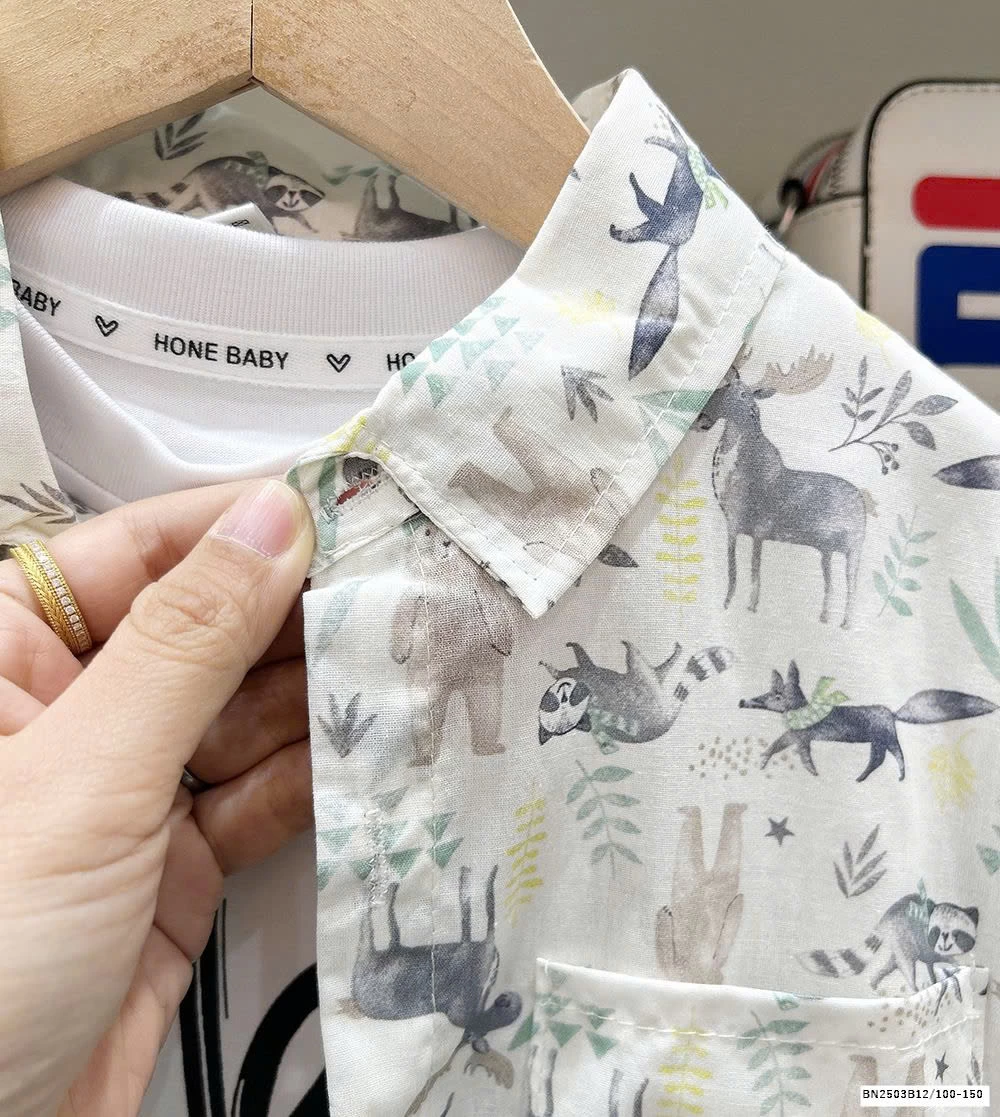 ÁO SƠ MI HỌA TIẾT ĐI BIỂN KACADY