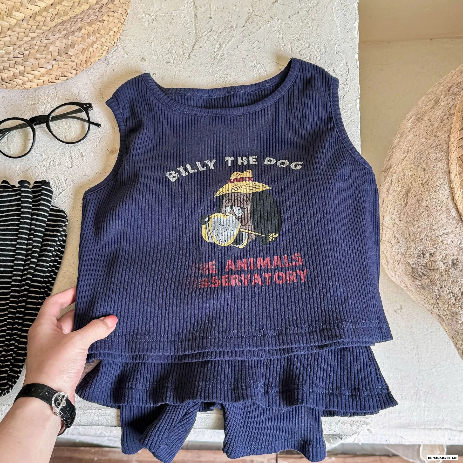 SÉT QUẦN VÁY 2 CHI TIẾT IN CÚN ADBABY