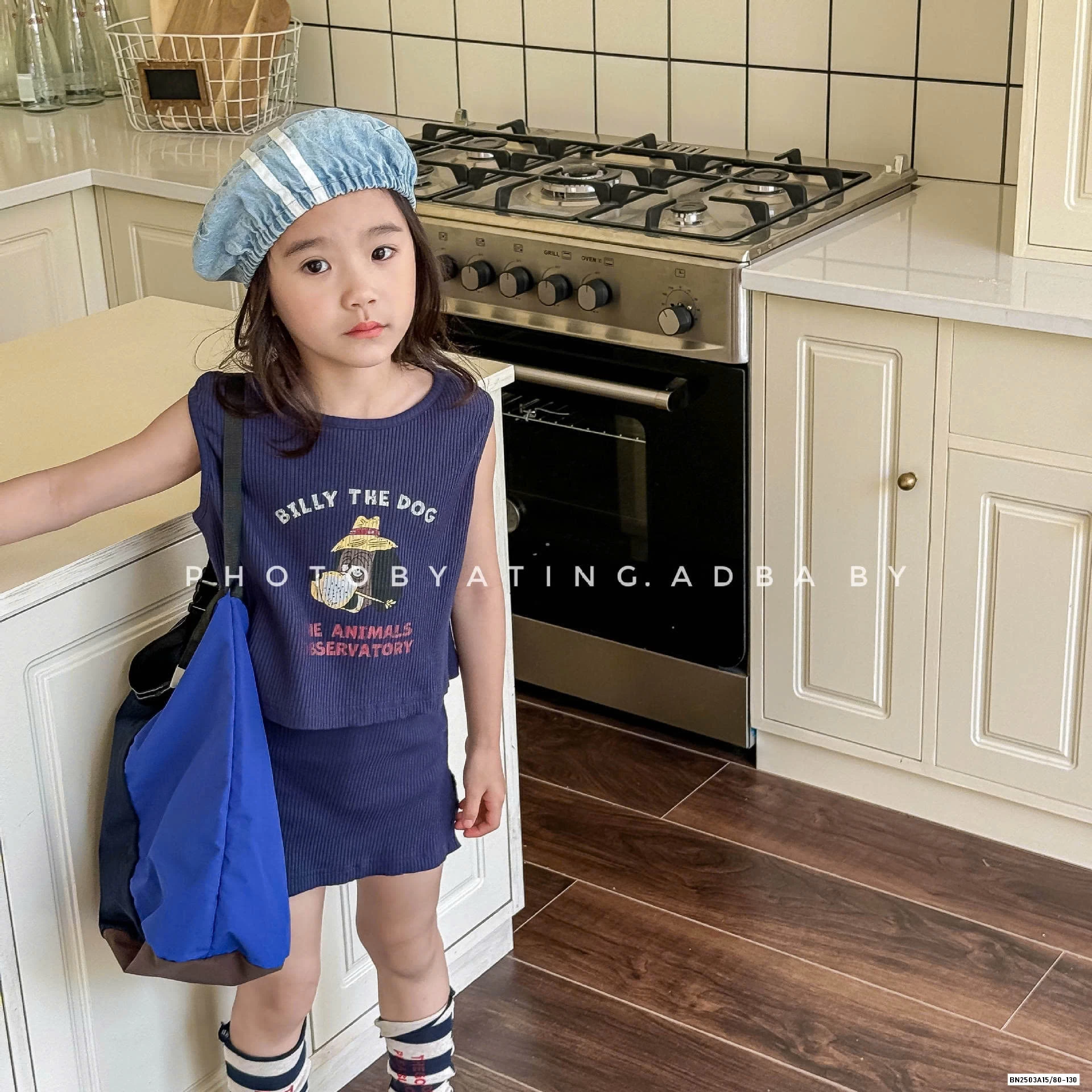 SÉT QUẦN VÁY 2 CHI TIẾT IN CÚN ADBABY