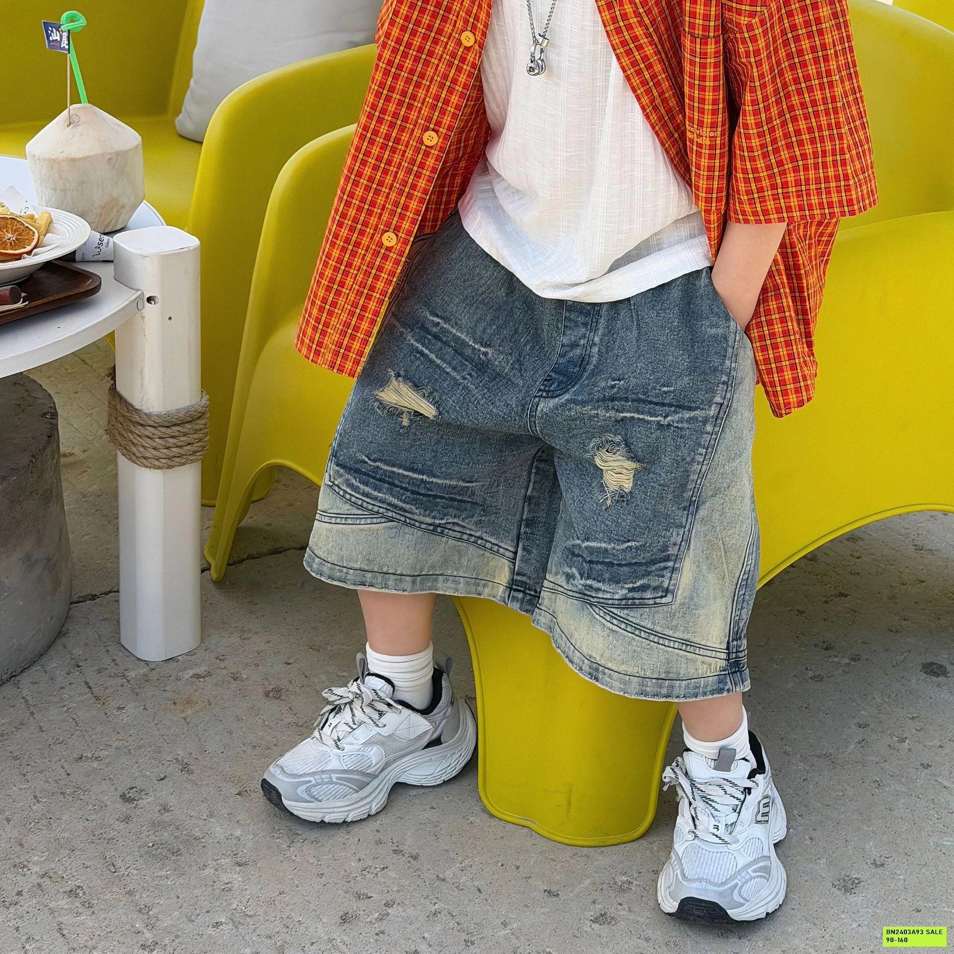 SHORT JEANS XANH CÁ TÍNH FANSHU