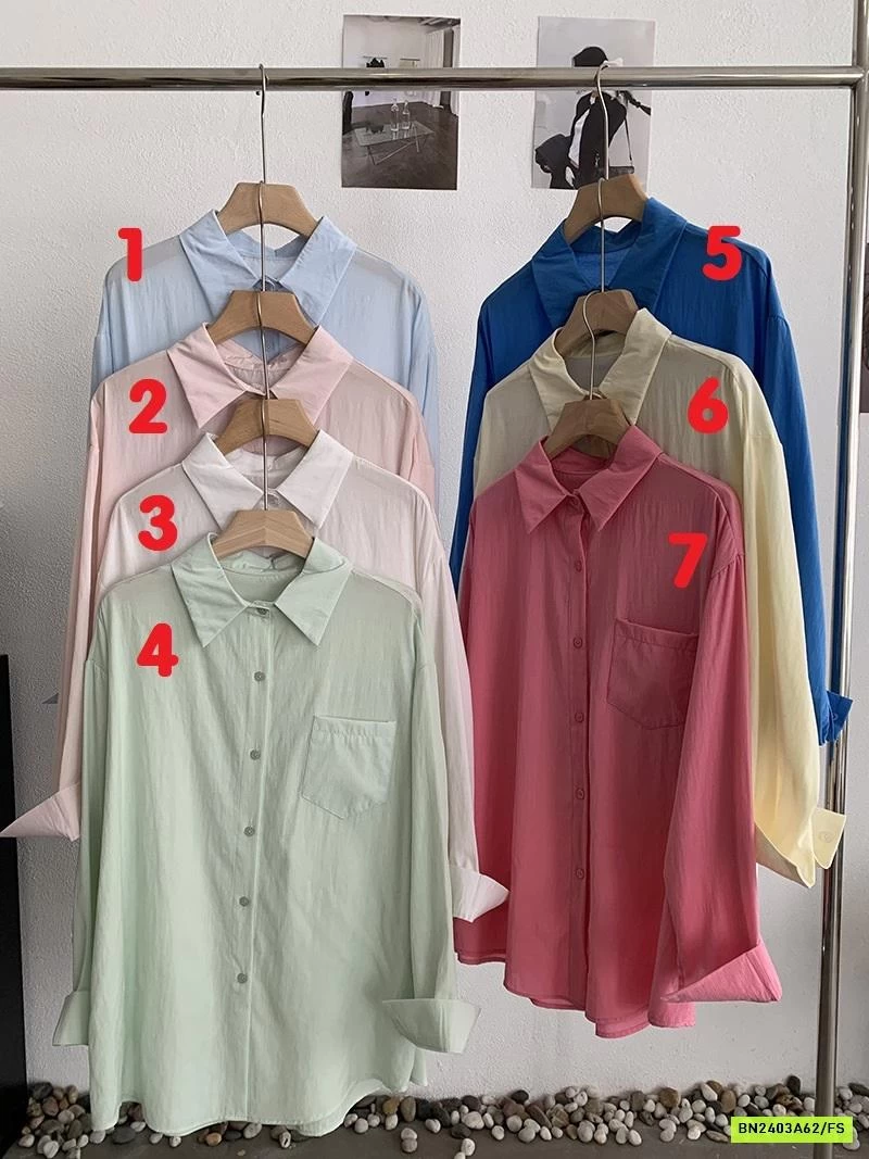 SƠ MI TRƠN MÀU DÀI TAY