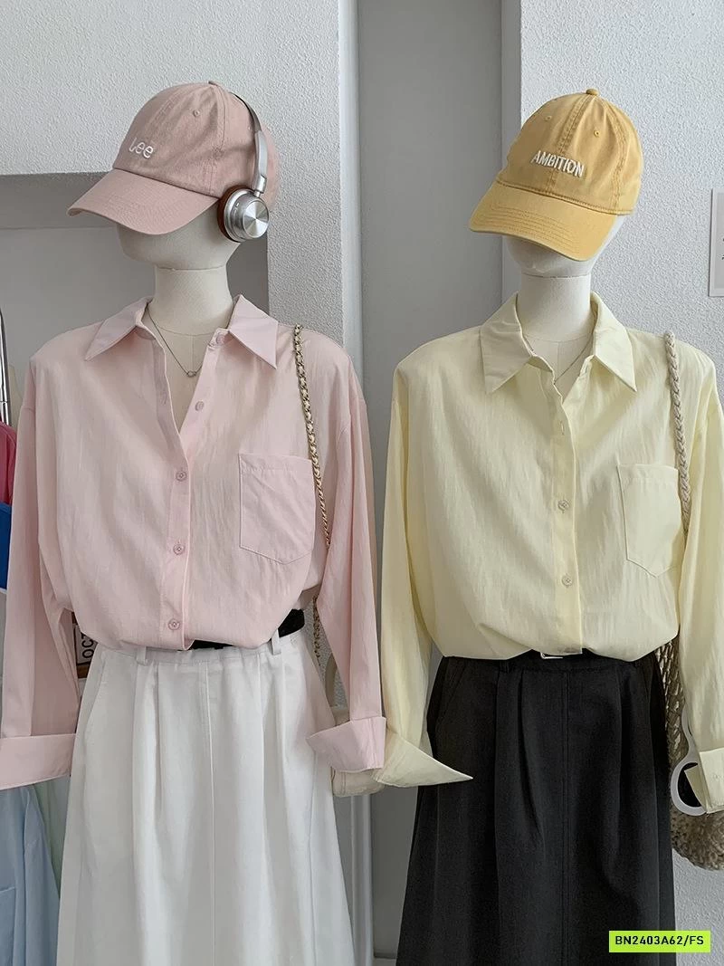 SƠ MI TRƠN MÀU DÀI TAY