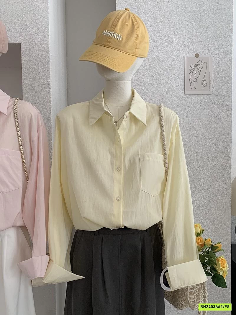 SƠ MI TRƠN MÀU DÀI TAY