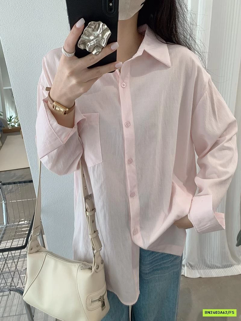 SƠ MI TRƠN MÀU DÀI TAY