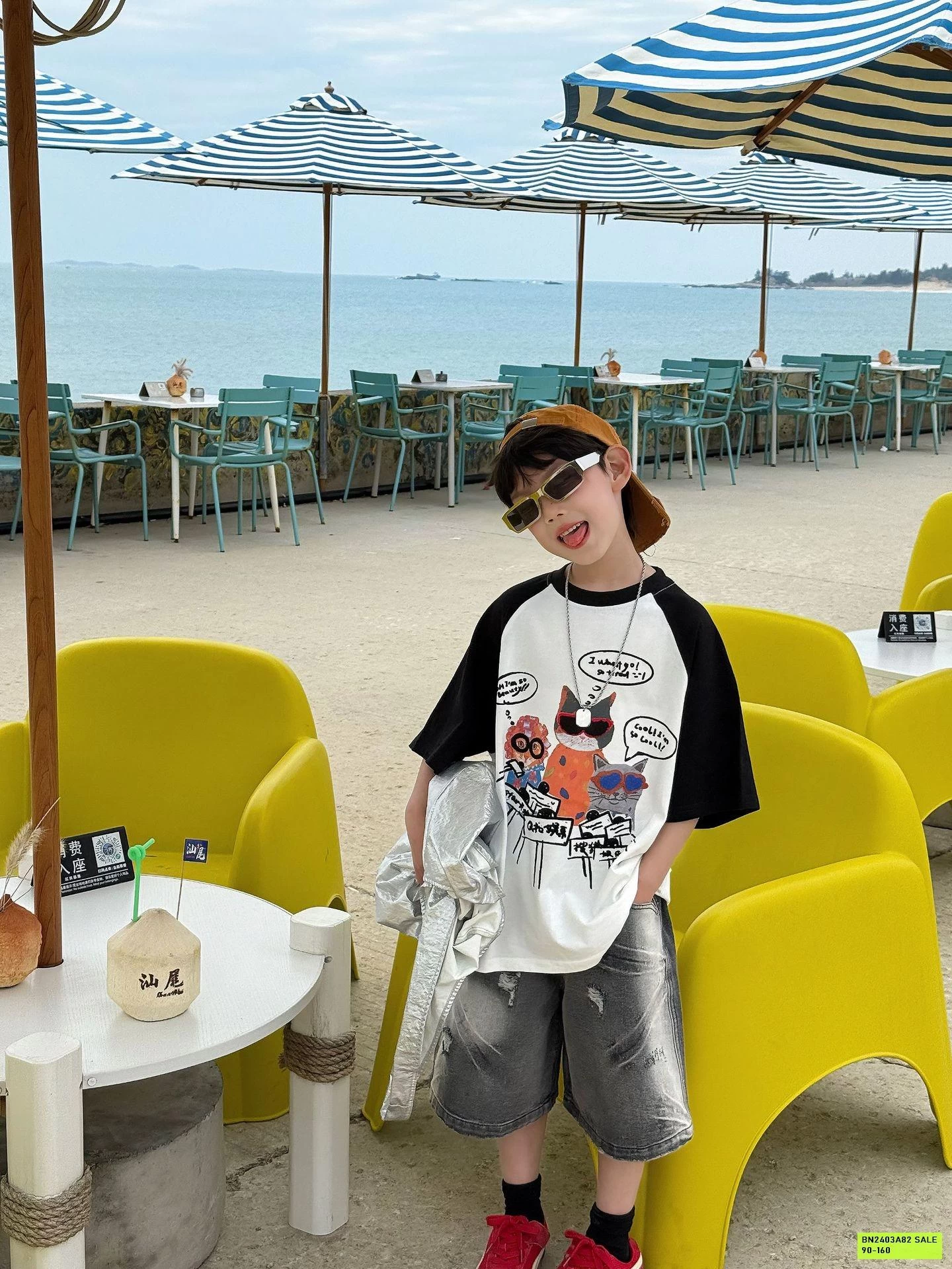 ÁO THUN MÈO PHỐI MÀU TAY FANSHU