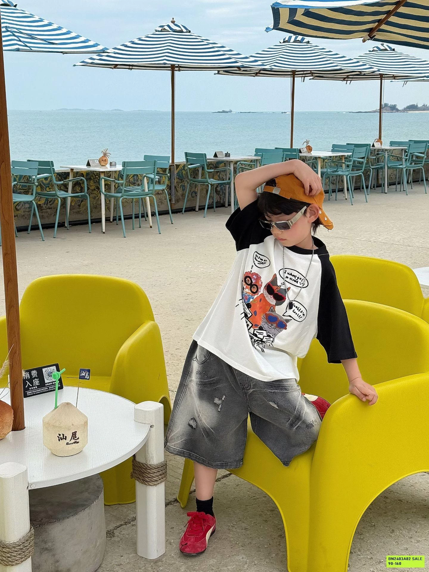 ÁO THUN MÈO PHỐI MÀU TAY FANSHU