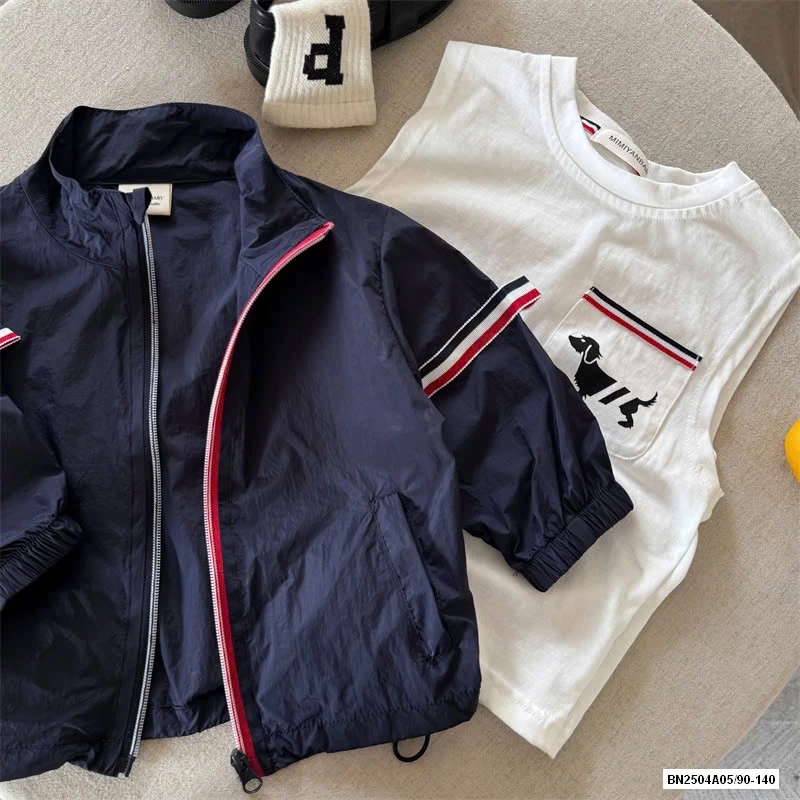 KHOÁC GIÓ MỎNG PHỐI SỌC MMY