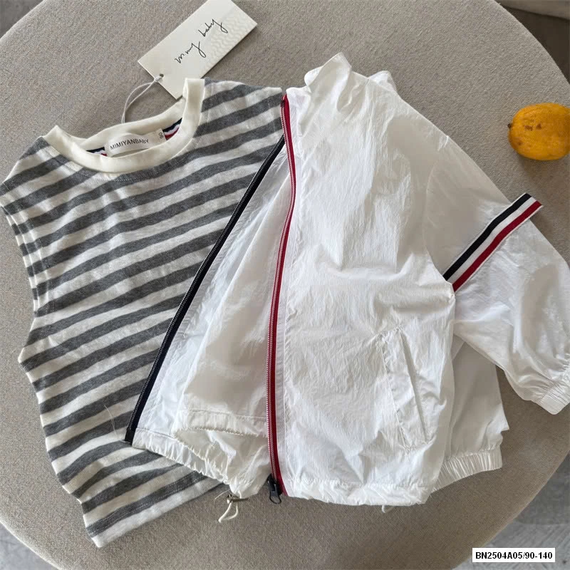 KHOÁC GIÓ MỎNG PHỐI SỌC MMY