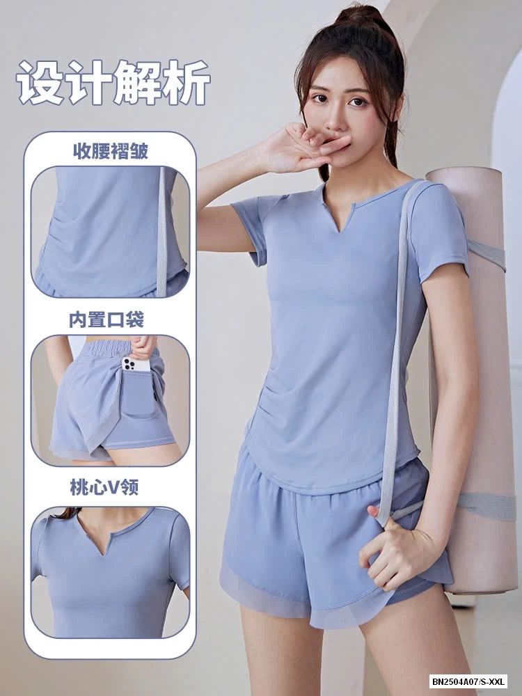 SÉT TẬP NGẮN TAY CỔ V