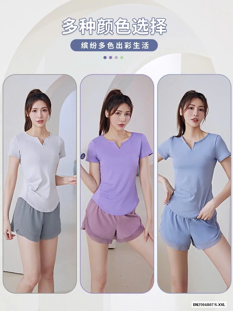 SÉT TẬP NGẮN TAY CỔ V