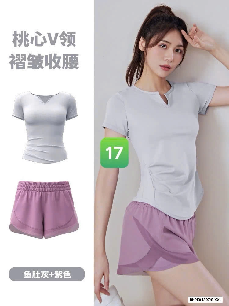 SÉT TẬP NGẮN TAY CỔ V