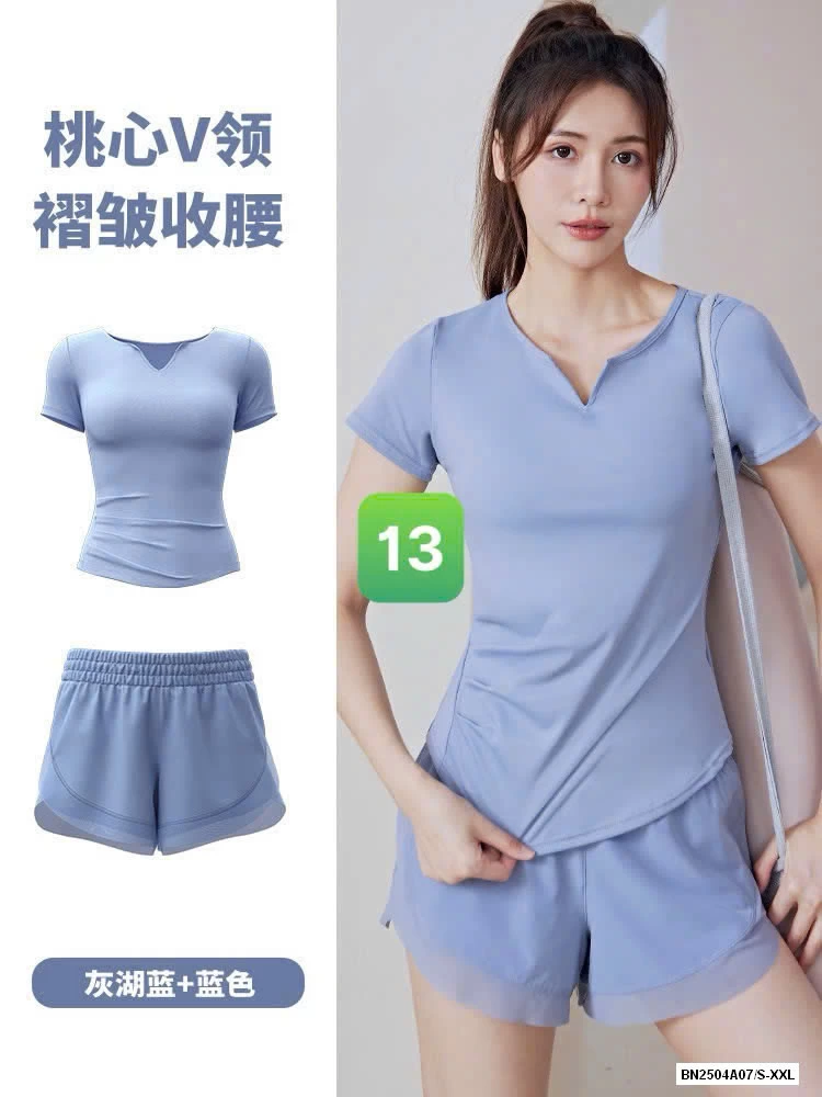 SÉT TẬP NGẮN TAY CỔ V