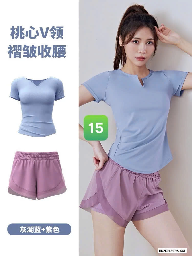 SÉT TẬP NGẮN TAY CỔ V