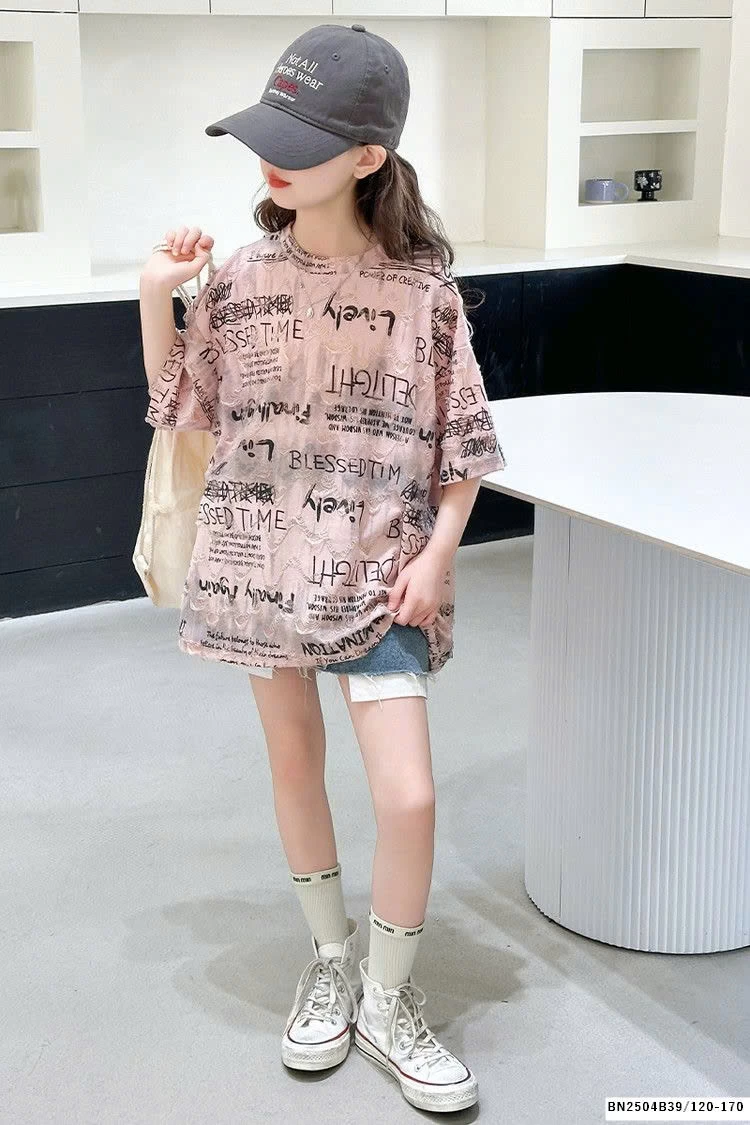 ÁO THUN CÀO RÁCH IN CHỮ CÁ TÍNH