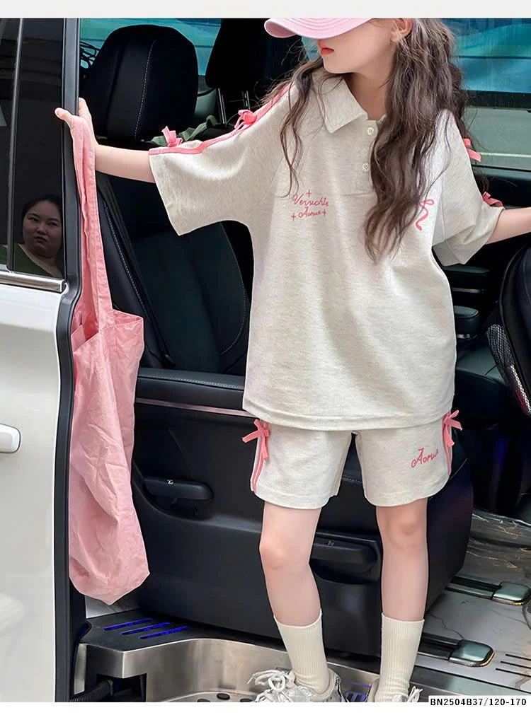 SÉT POLO BÉ GÁI GẮN NƠ