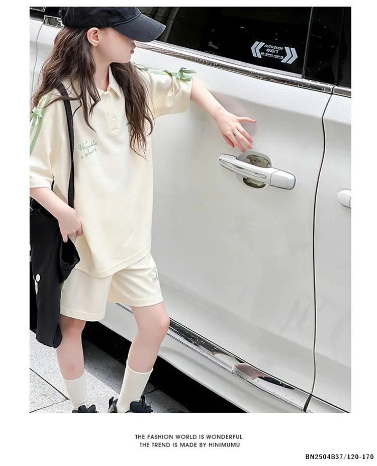 SÉT POLO BÉ GÁI GẮN NƠ