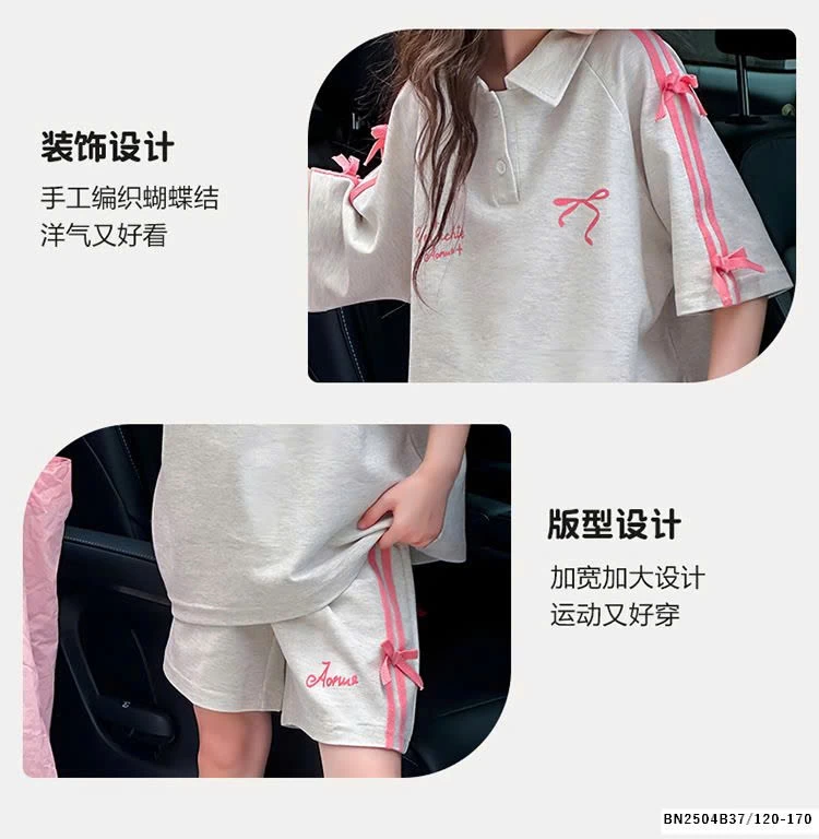 SÉT POLO BÉ GÁI GẮN NƠ