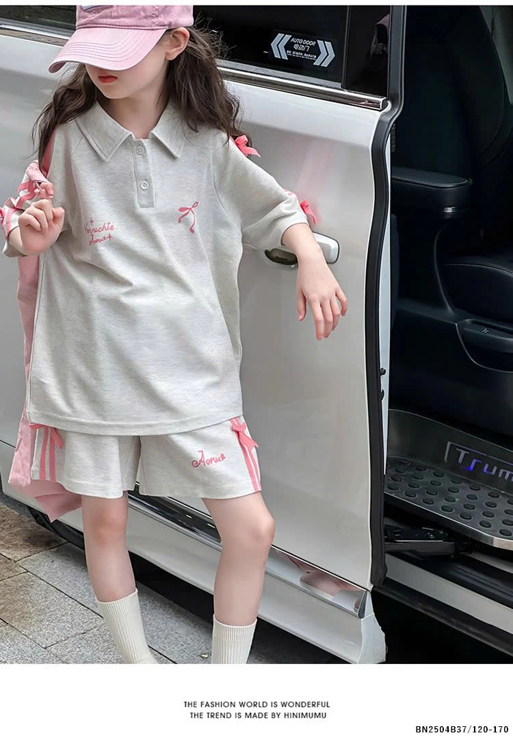SÉT POLO BÉ GÁI GẮN NƠ
