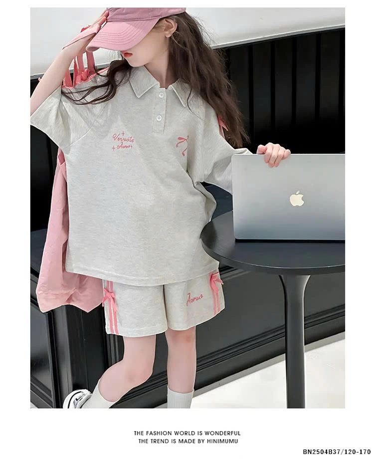 SÉT POLO BÉ GÁI GẮN NƠ