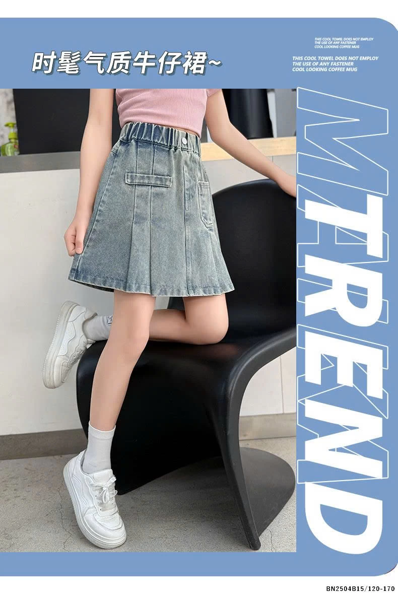 CHÂN VÁY JEAN CHO BÉ GÁI