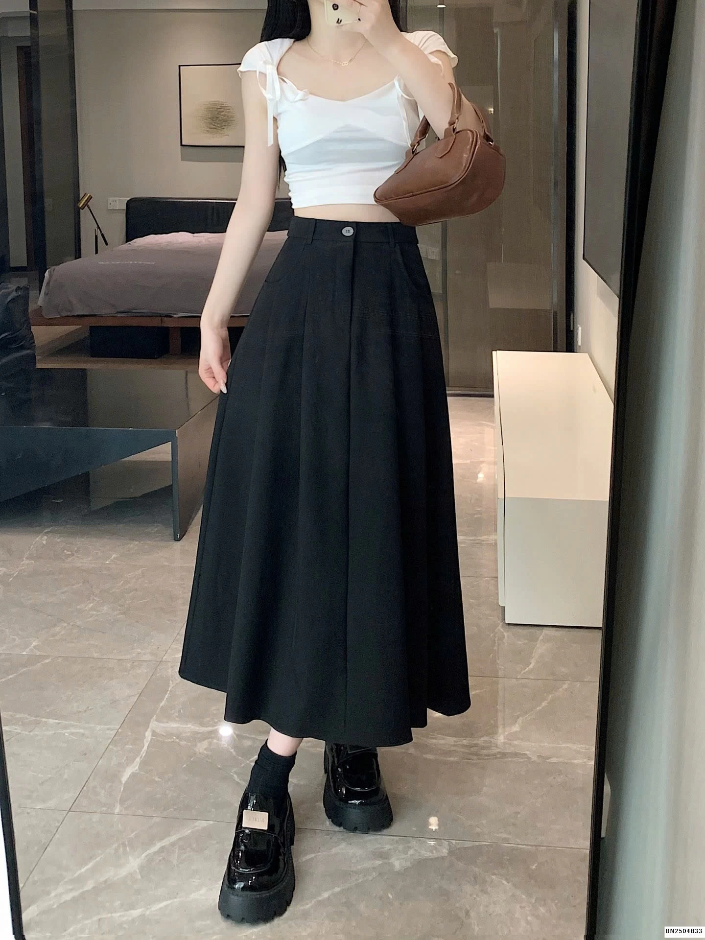 CHÂN VÁY MIDI  CHO NỮ