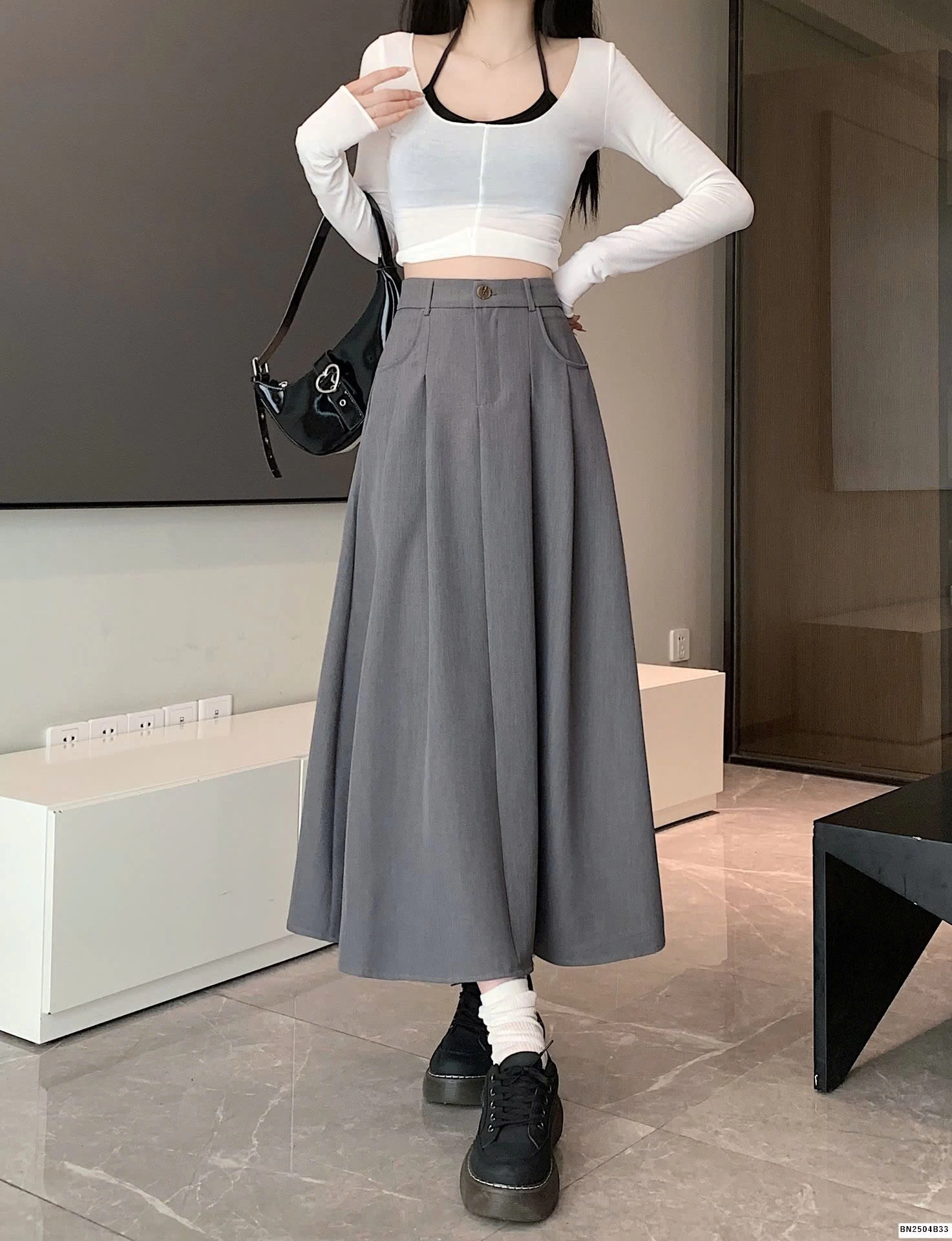 CHÂN VÁY MIDI  CHO NỮ