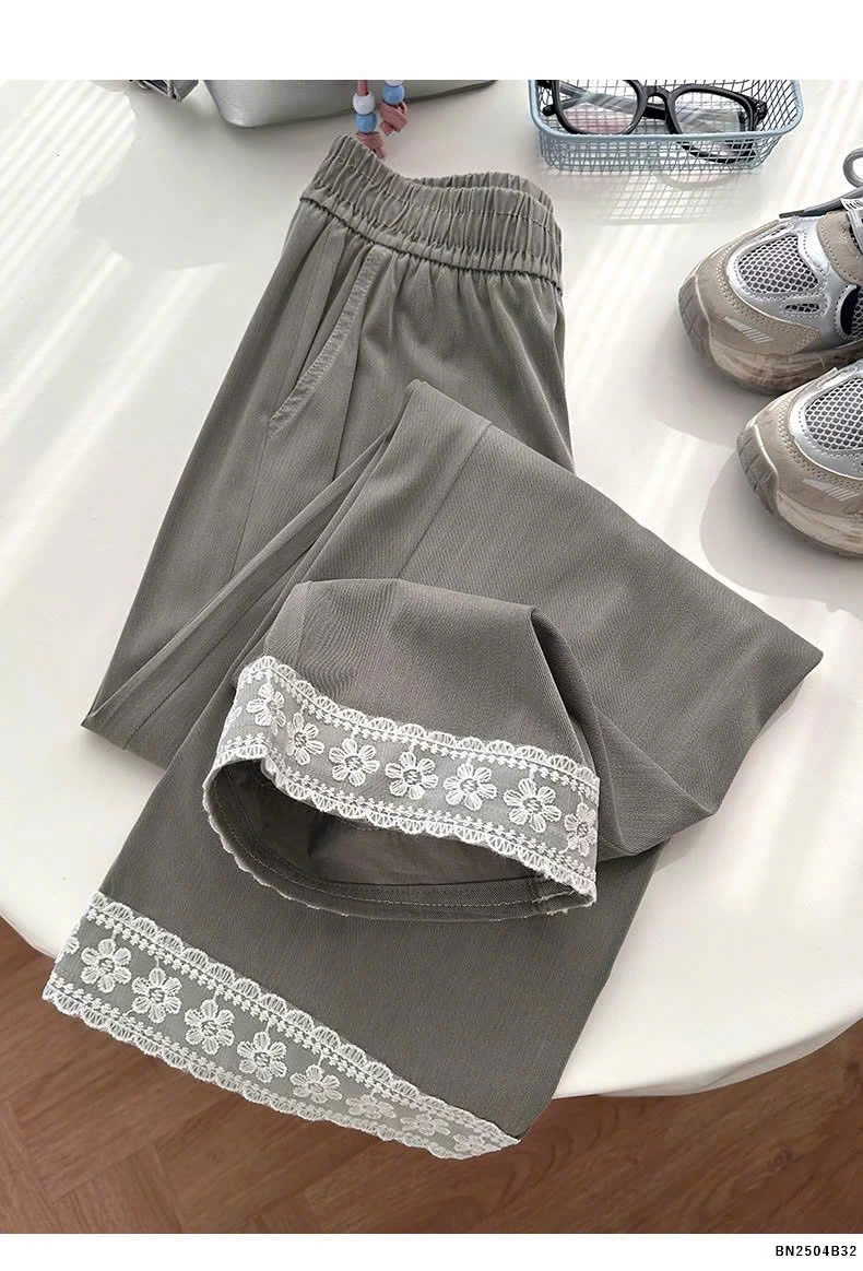 QUẦN ỐNG RỘNG VIỀN REN