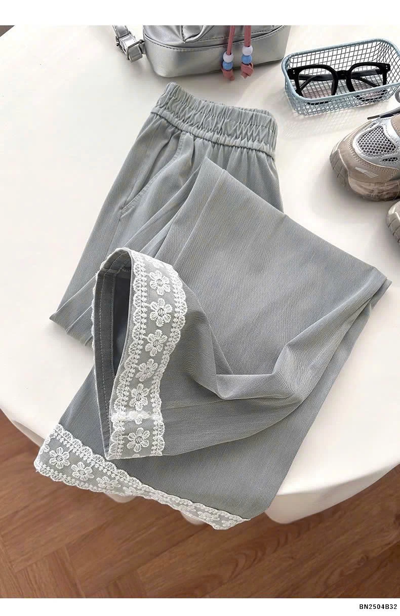 QUẦN ỐNG RỘNG VIỀN REN