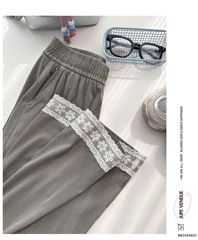 QUẦN ỐNG RỘNG VIỀN REN