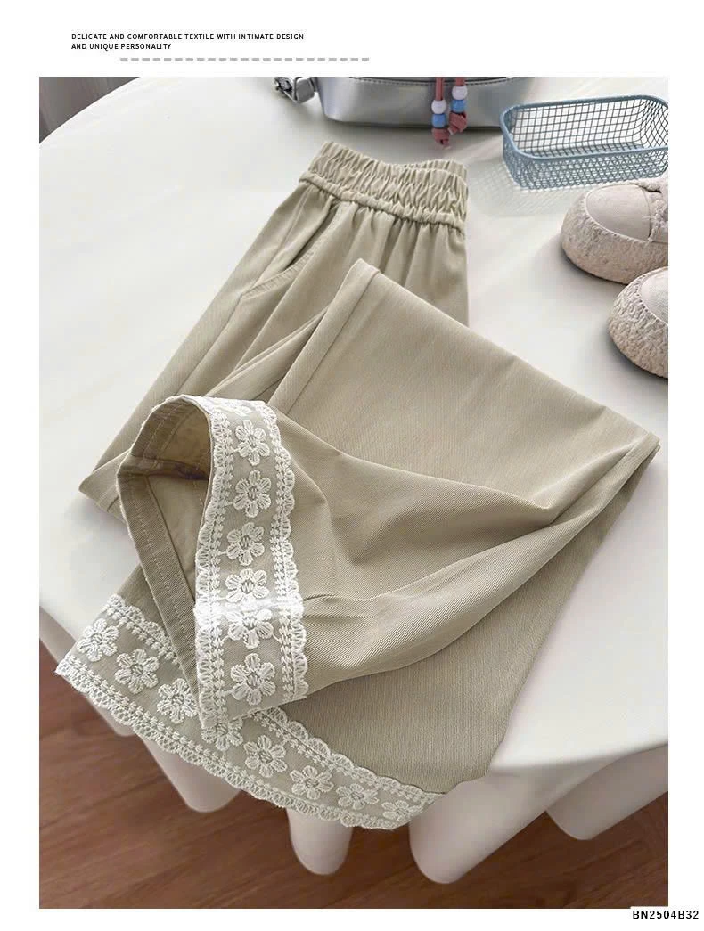 QUẦN ỐNG RỘNG VIỀN REN