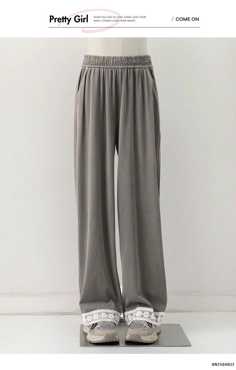 QUẦN ỐNG RỘNG VIỀN REN