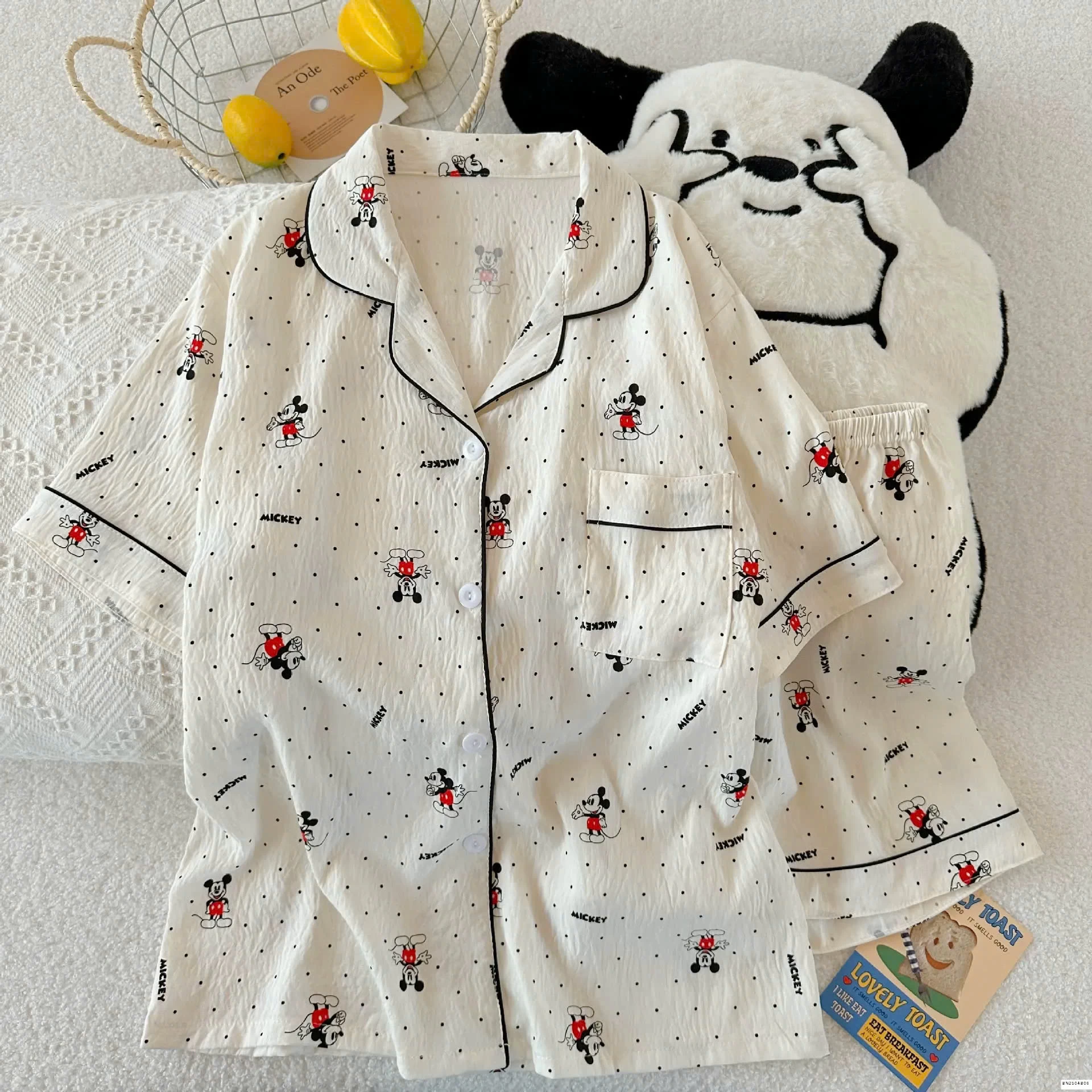 BỘ PIJAMA CỘC VẢI KATE NHĂN NHẸ SIÊU MÊ