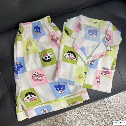 BỘ PIJAMA CỘC VẢI KATE NHĂN NHẸ SIÊU MÊ