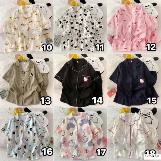 BỘ PIJAMA CỘC VẢI KATE NHĂN NHẸ SIÊU MÊ