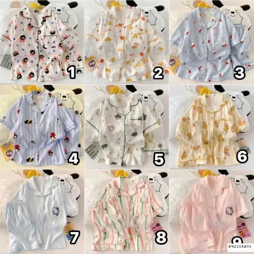 BỘ PIJAMA CỘC VẢI KATE NHĂN NHẸ SIÊU MÊ