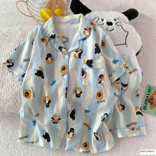 BỘ PIJAMA CỘC VẢI KATE NHĂN NHẸ SIÊU MÊ