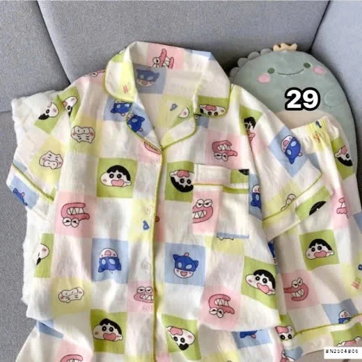 BỘ PIJAMA CỘC VẢI KATE NHĂN NHẸ SIÊU MÊ