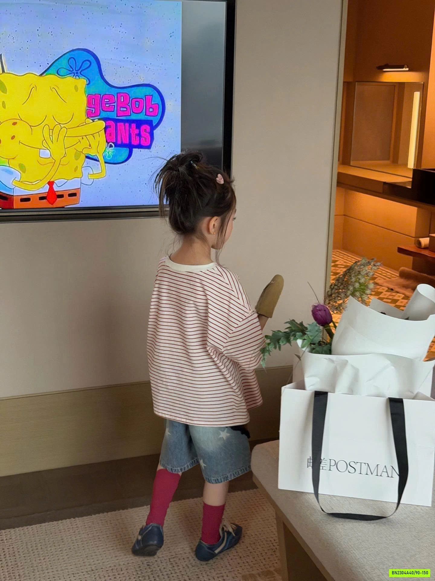 ÁO MICKEY KẺ MIX JEANS LỬNG