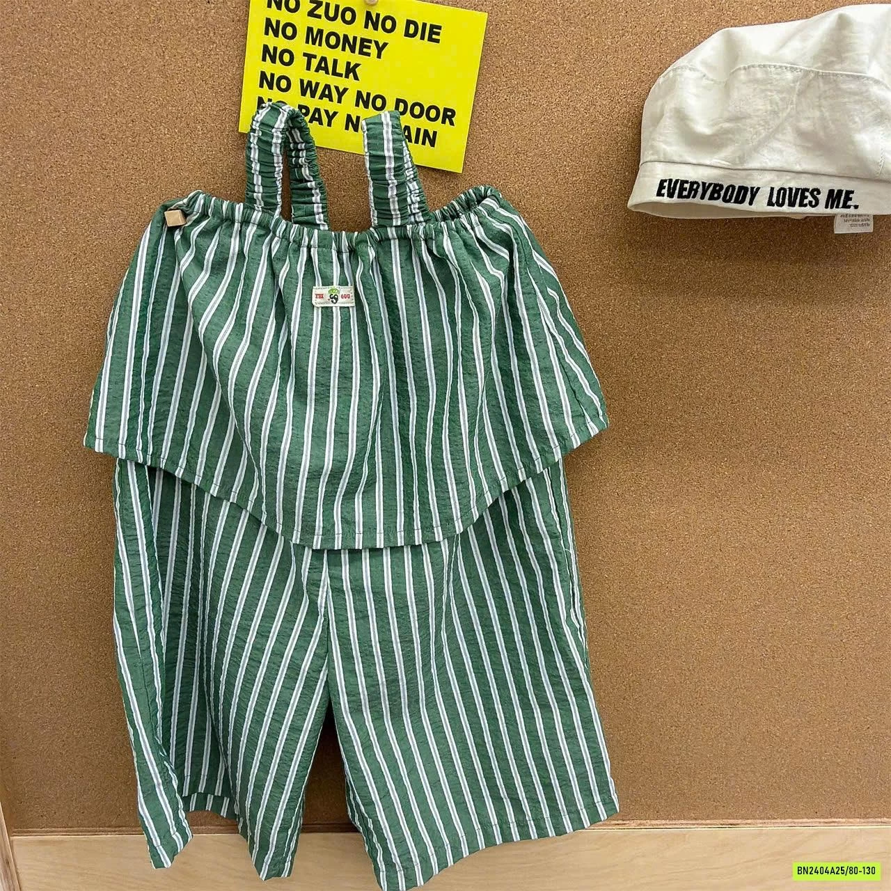 SÉT 2 DÂY SỌC QUẦN ỐNG RỘNG ADBABY