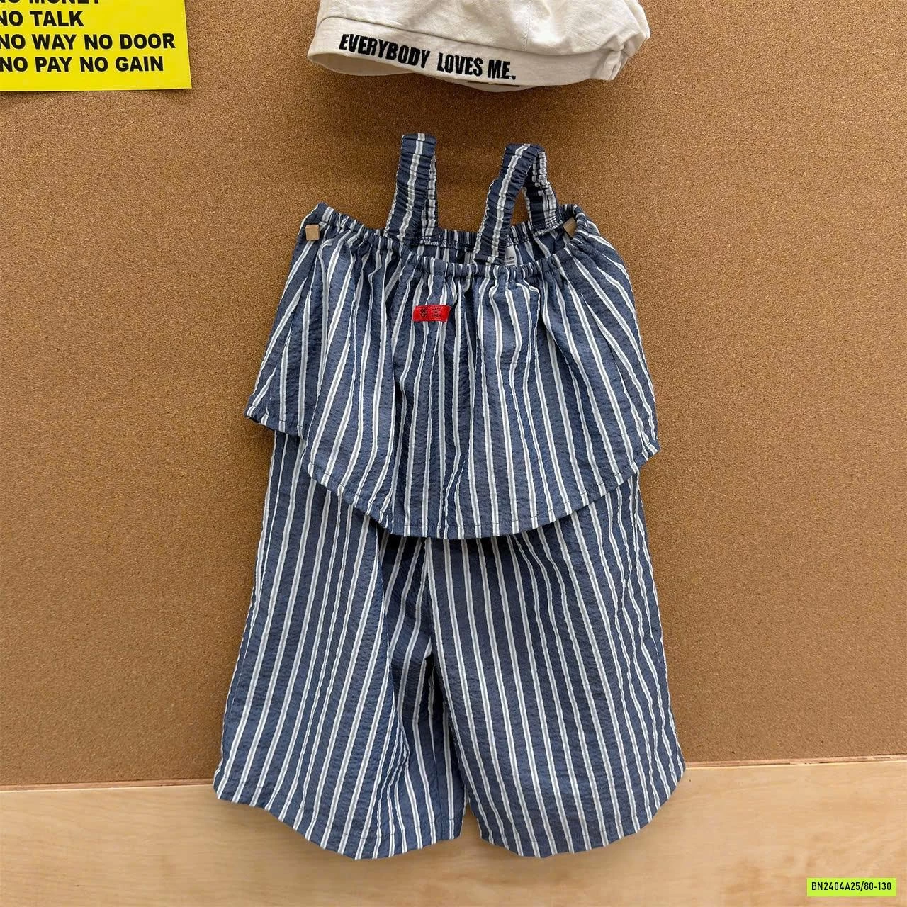 SÉT 2 DÂY SỌC QUẦN ỐNG RỘNG ADBABY